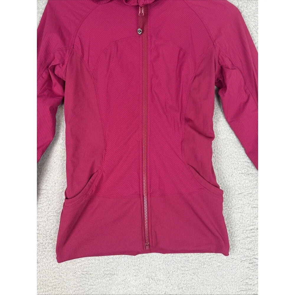 Lululemon Women's In Flux Hooded Jacket Reversible Magenta Size 6